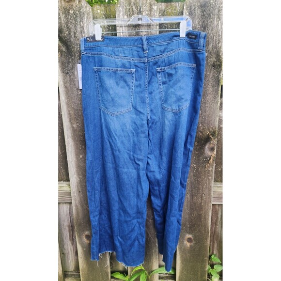 Liverpool Jeans 12/31 Wide Leg With High Slit Cropped Raw Edge Pants - Picture 15 of 16